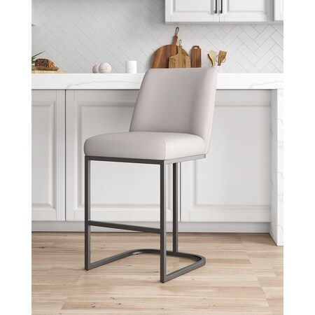 Manhattan Comfort Serena Counter Stool in Light Grey CS017-LG